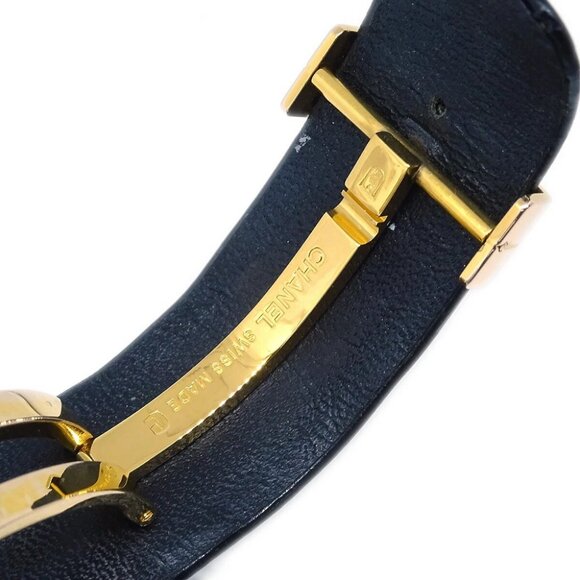 Chanel Matelasse Watch 18KYG Black C.D.35898 - Picture 8 of 10